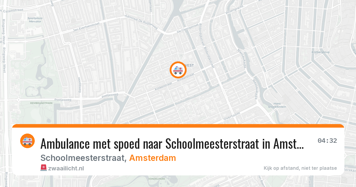 Ambulance met spoed naar Schoolmeesterstraat in Amsterdam — 29 jan 2026