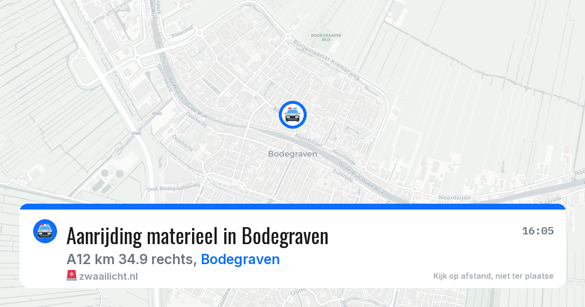 Aanrijding materieel in Bodegraven — 22 mei 2026