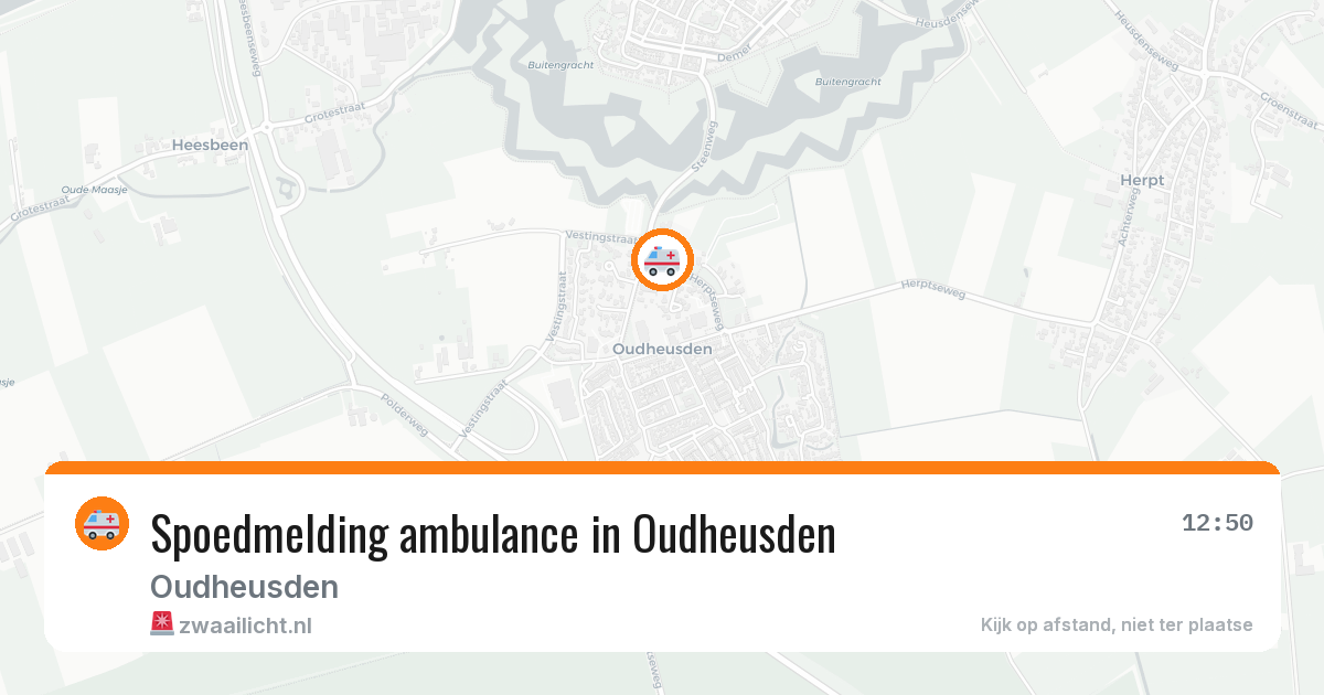 Spoedmelding ambulance in Oudheusden — 17 mei 2026