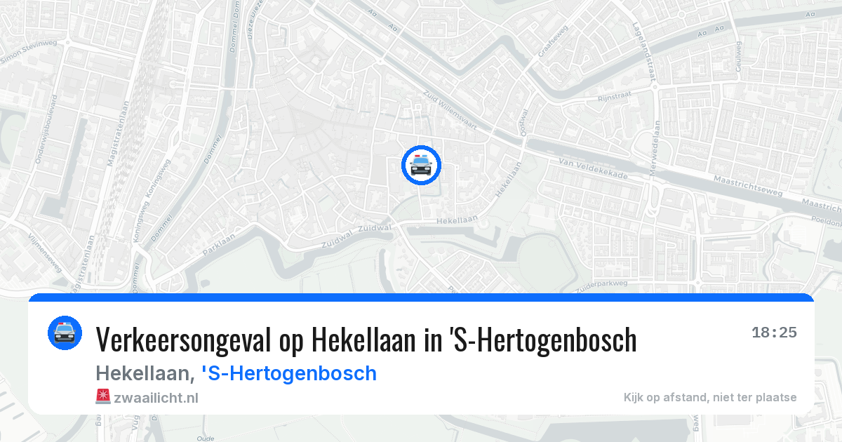 Verkeersongeval op Hekellaan in 'S-Hertogenbosch — 25 jul 2026