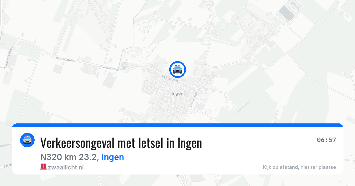 Verkeersongeval met letsel in Ingen — 12 feb 2026