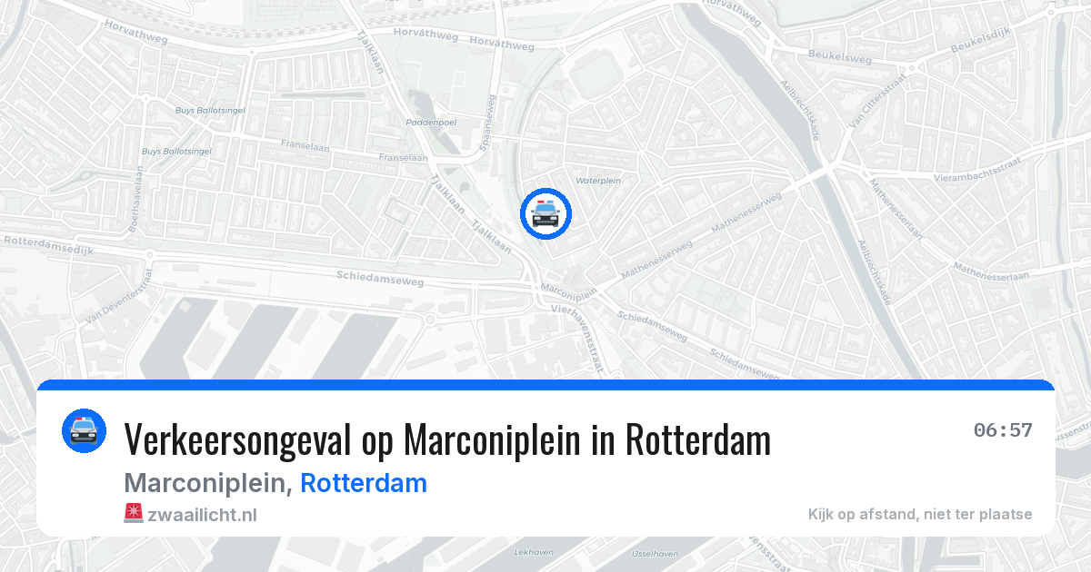 Verkeersongeval op Marconiplein in Rotterdam — 2 aug 2026