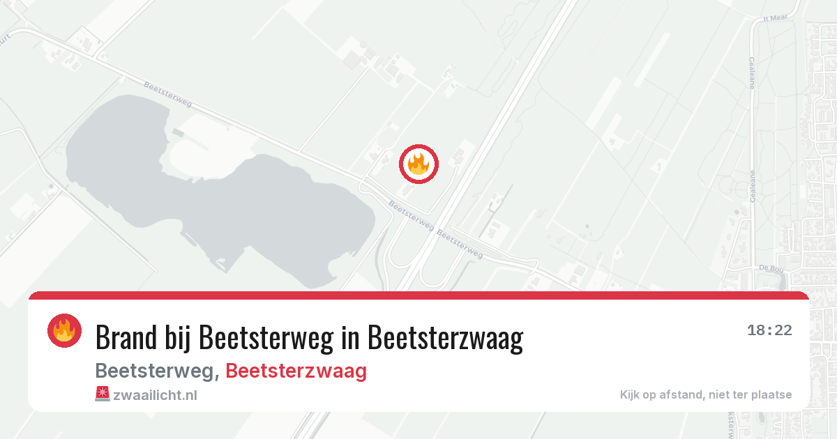 Brand bij Beetsterweg in Beetsterzwaag — 15 jul 2026