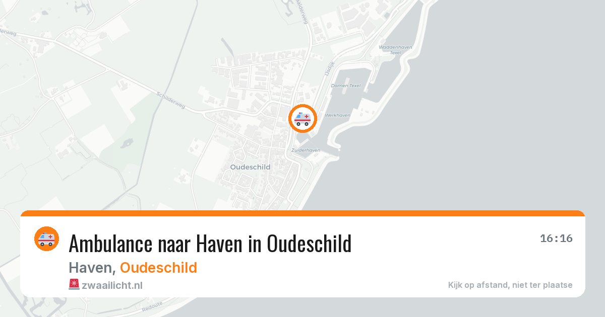 Ambulance naar Haven in Oudeschild — 30 mei 2026
