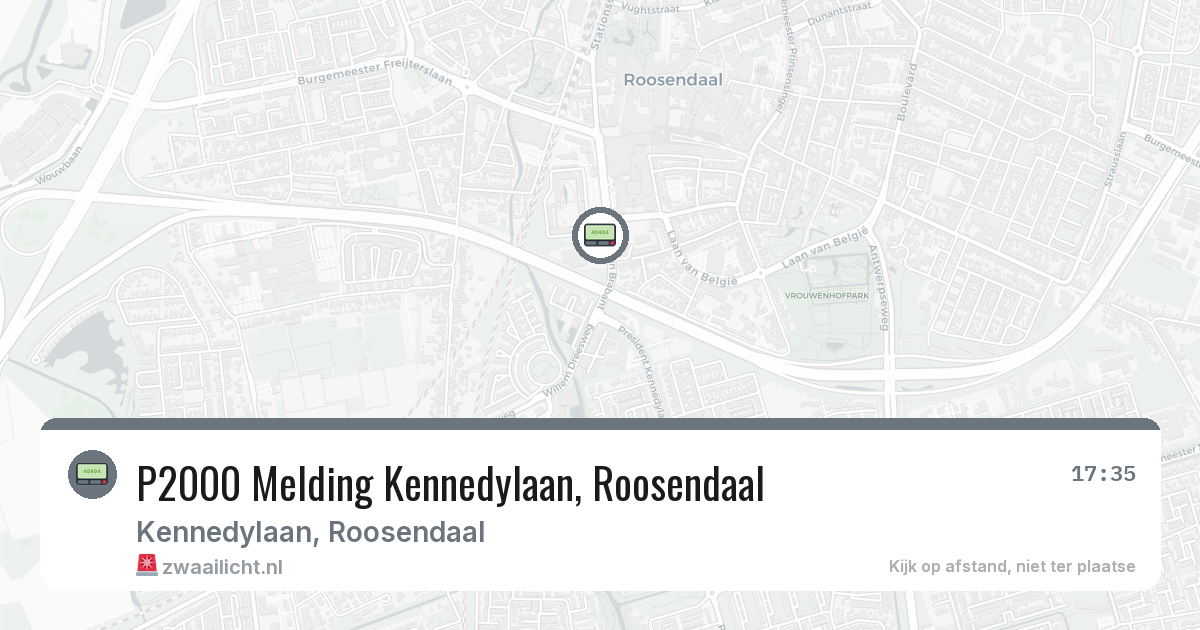 P2000 Melding Kennedylaan, Roosendaal — 8 jul 2026