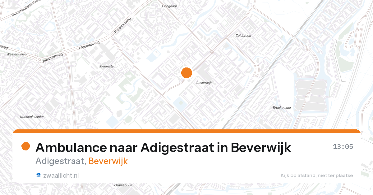 Ambulance naar Adigestraat in Beverwijk — 27 aug 2026
