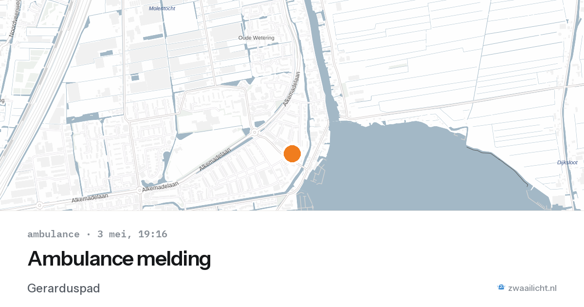 Ambulance melding — 3 mei 2026