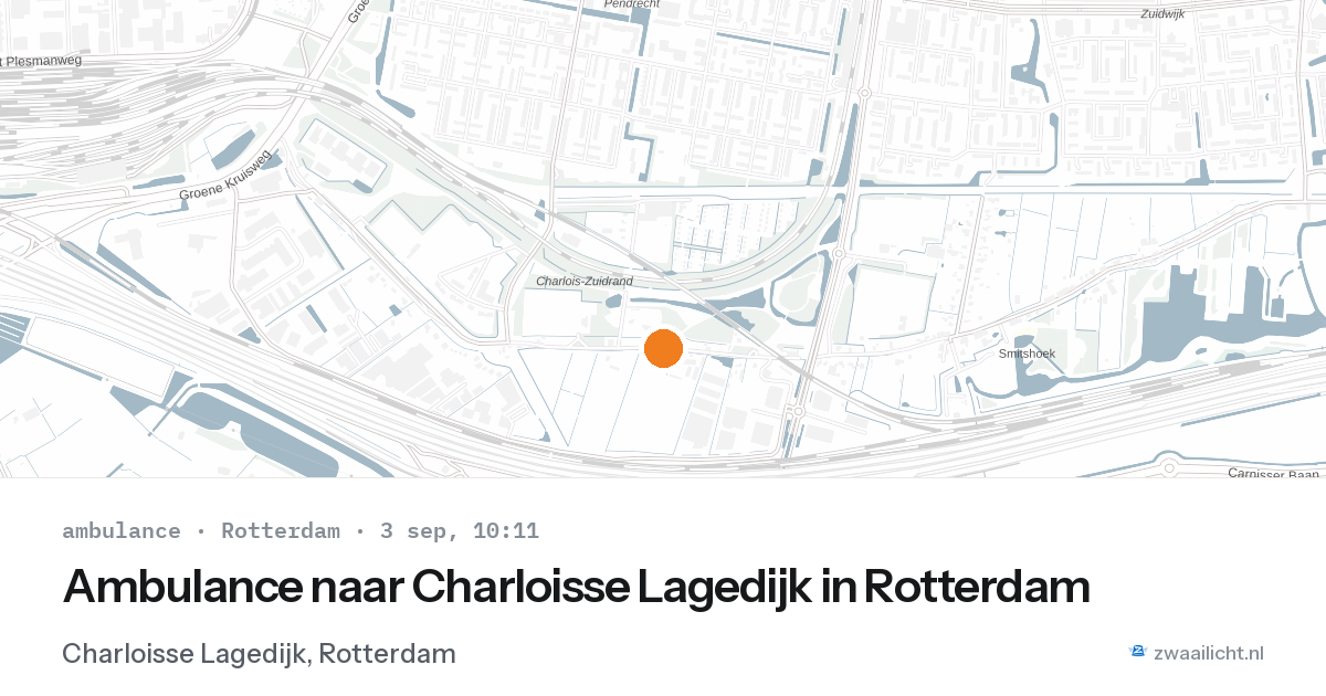 Ambulance naar Charloisse Lagedijk in Rotterdam — 3 sep 2026