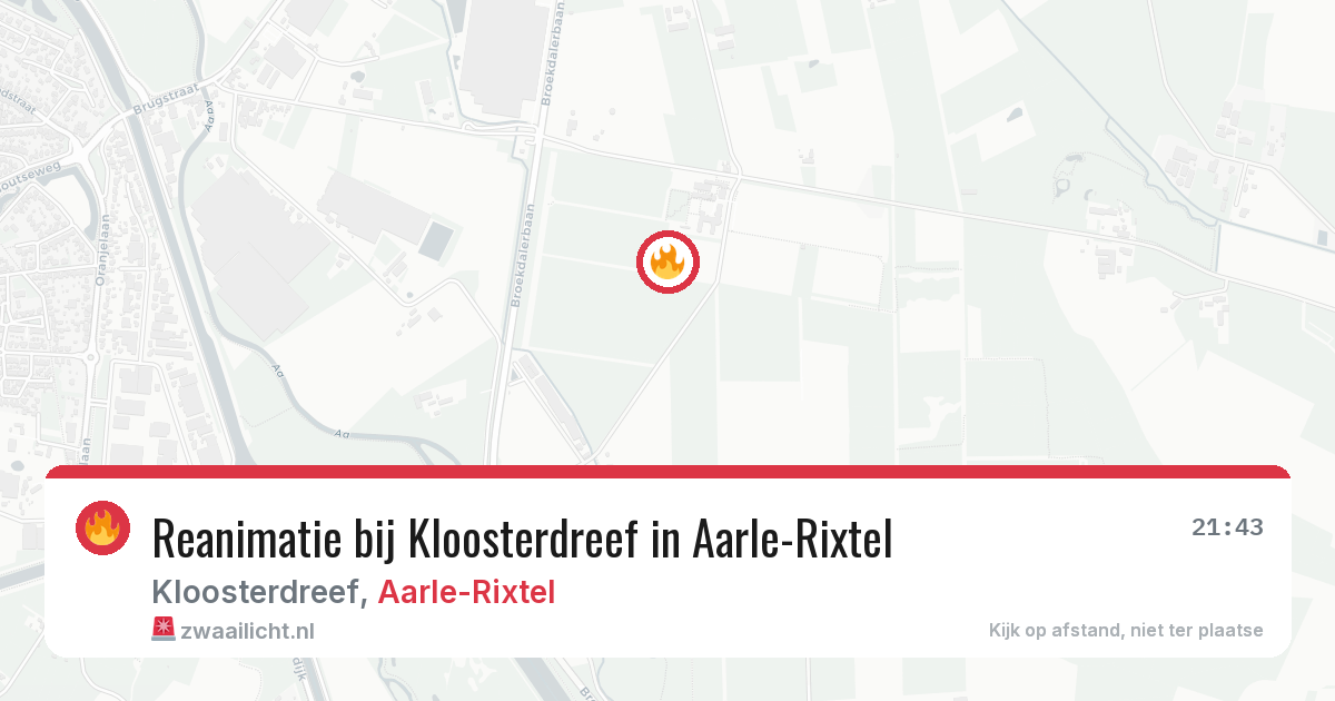 Reanimatie bij Kloosterdreef in Aarle-Rixtel — 16 feb 2026