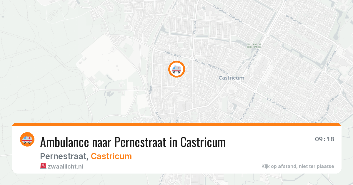 Ambulance naar Pernestraat in Castricum — 10 mei 2026