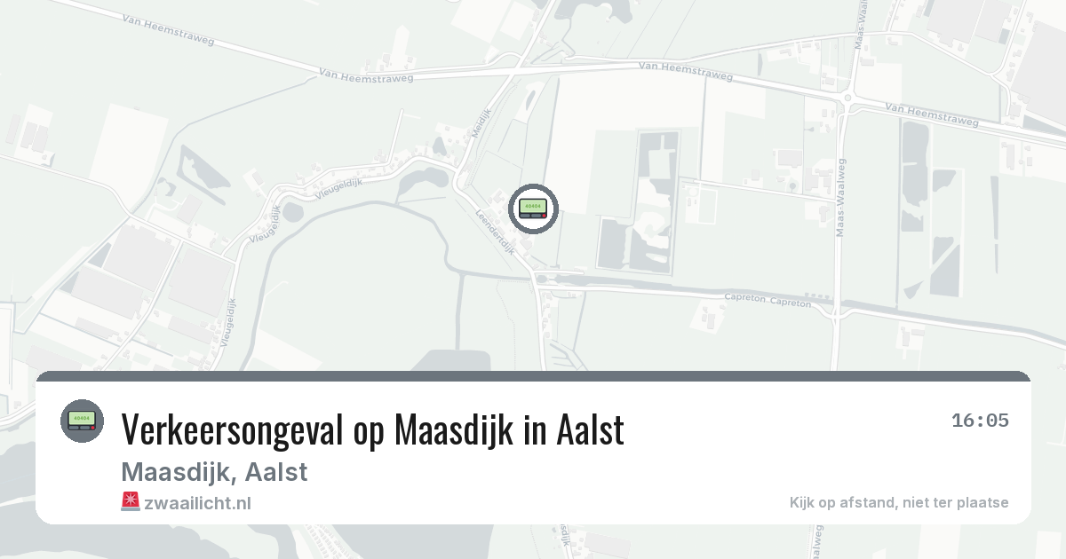 Verkeersongeval op Maasdijk in Aalst — 30 mei 2026
