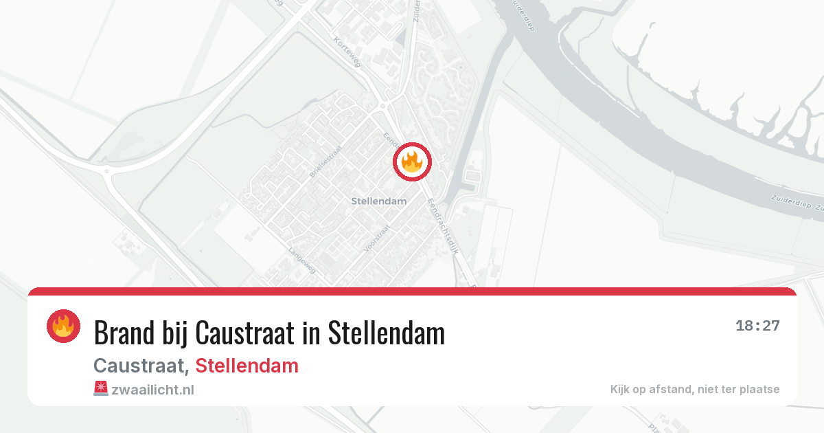 Brand bij Caustraat in Stellendam — 31 mrt 2026