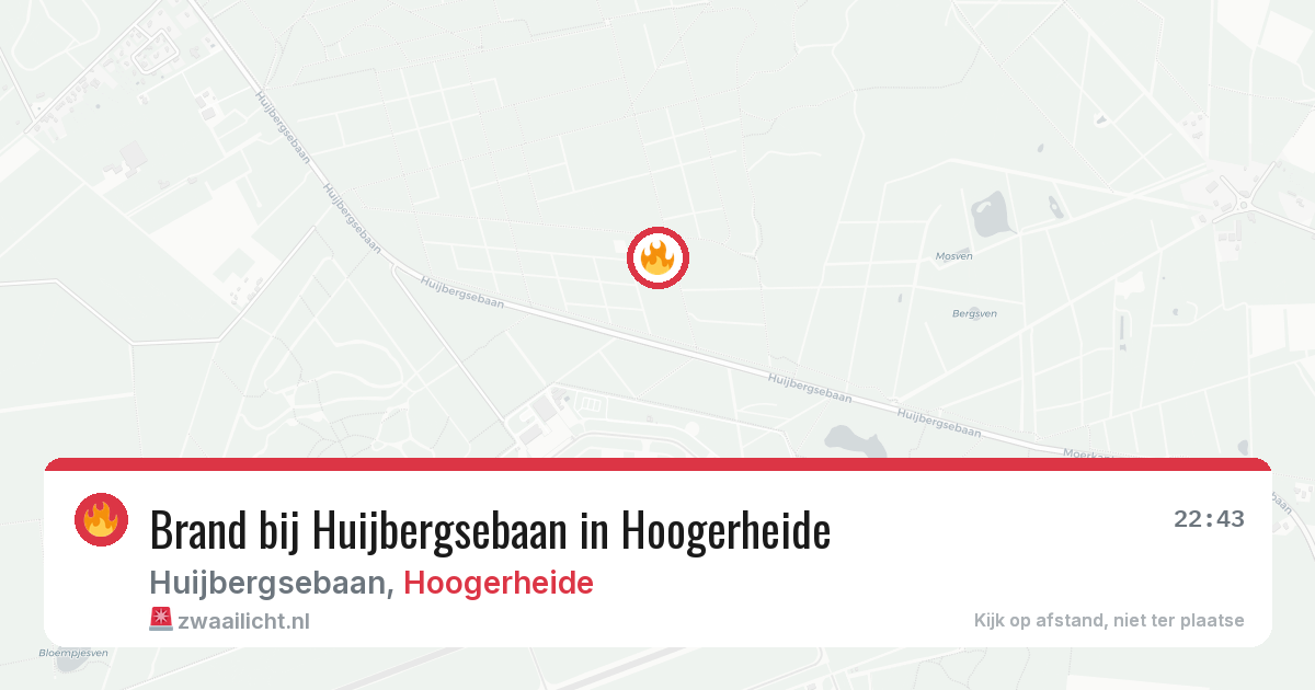 Brand bij Huijbergsebaan in Hoogerheide — 30 mei 2026