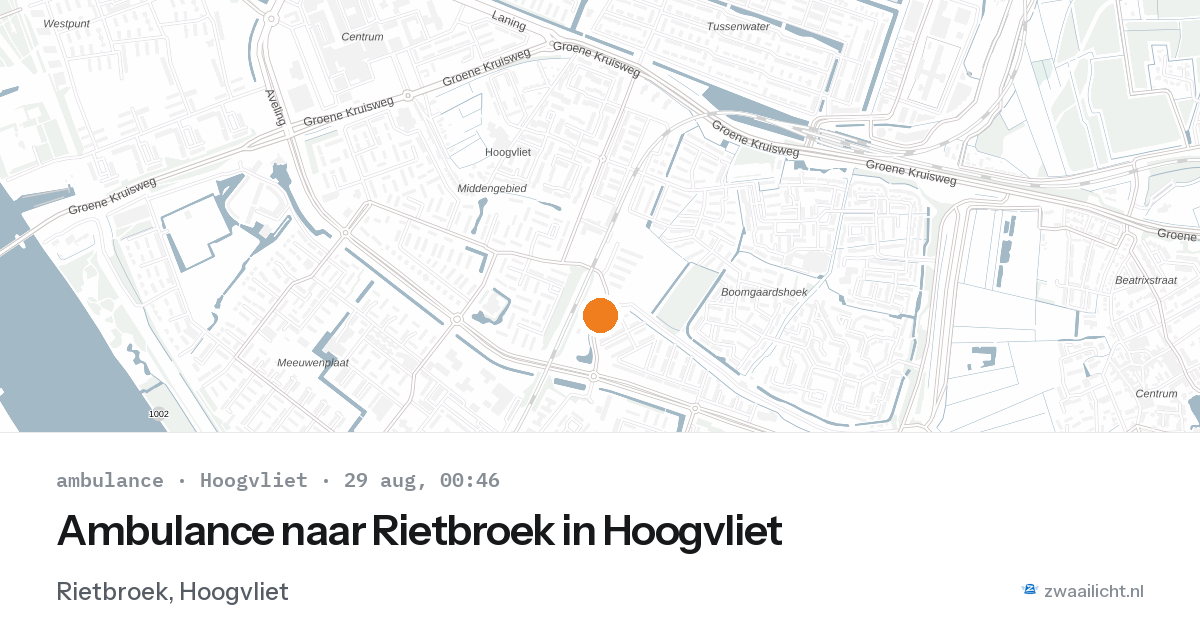 Ambulance naar Rietbroek in Hoogvliet — 28 aug 2026