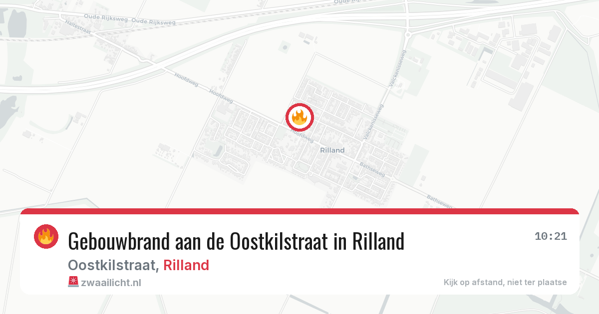 Gebouwbrand aan de Oostkilstraat in Rilland — 24 jun 2026