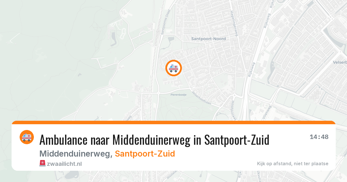 Ambulance naar Middenduinerweg in Santpoort-Zuid — 26 jun 2026