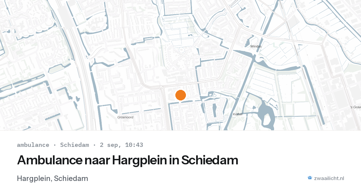 Ambulance naar Hargplein in Schiedam — 2 sep 2026