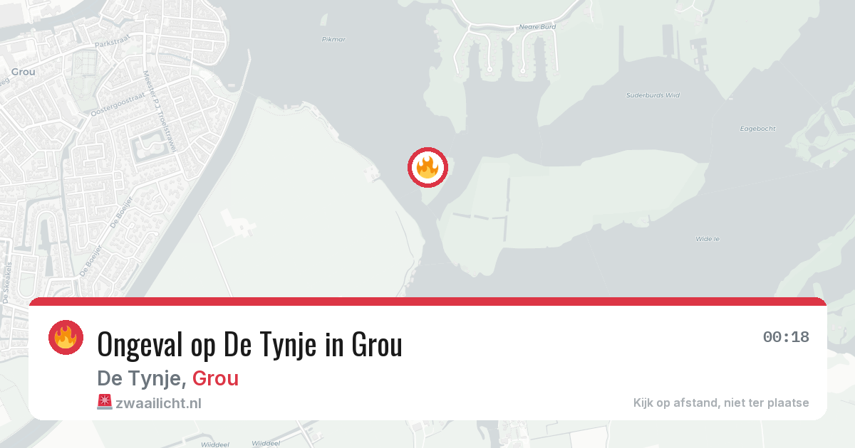 Ongeval op De Tynje in Grou — 27 jun 2026