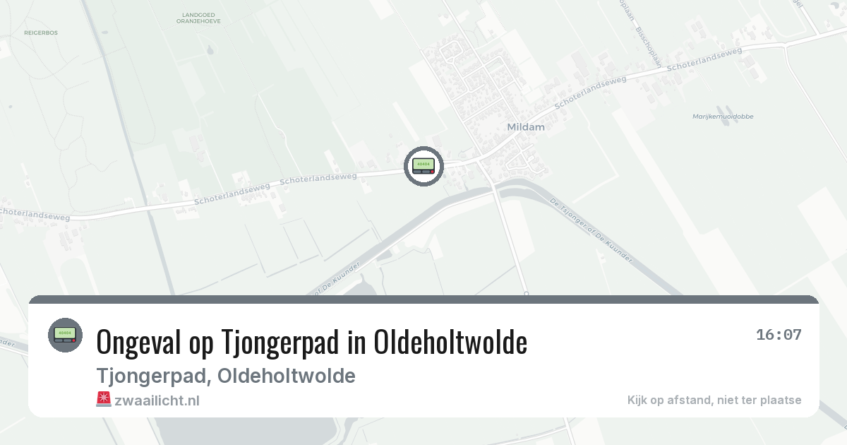 Ongeval op Tjongerpad in Oldeholtwolde — 5 mrt 2026