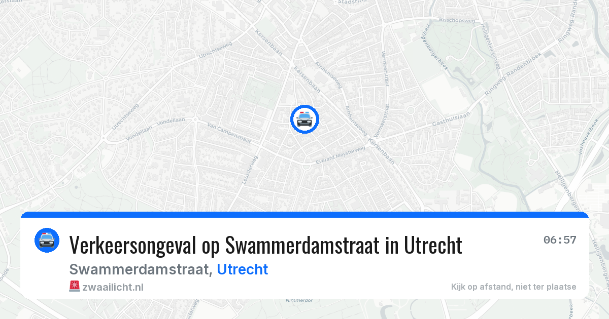 Verkeersongeval op Swammerdamstraat in Utrecht — 15 apr 2026