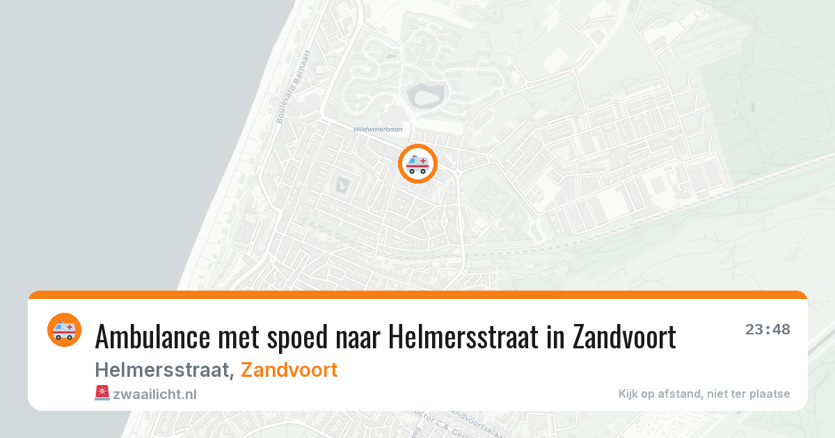 Ambulance met spoed naar Helmersstraat in Zandvoort — 12 aug 2026