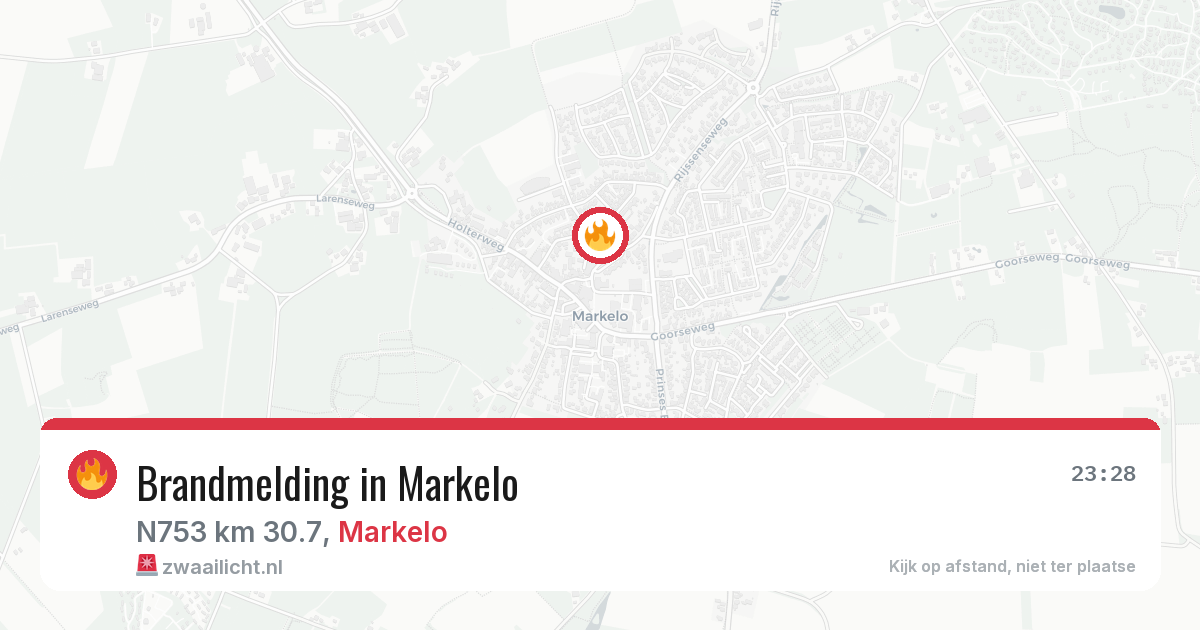 Brandmelding in Markelo — 19 jun 2026