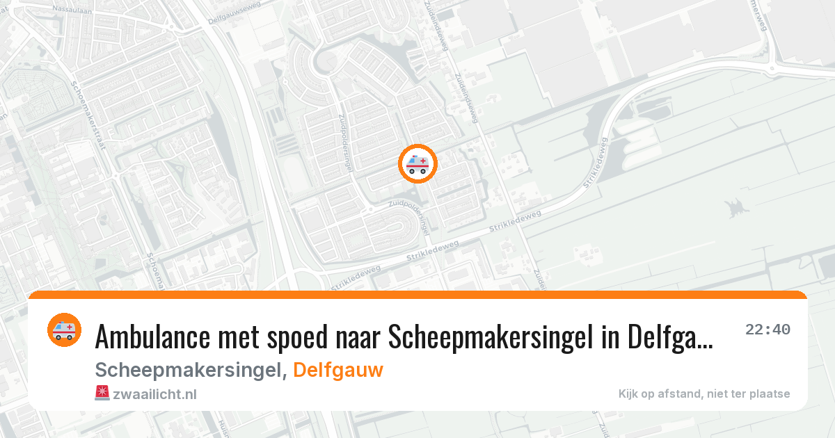 Ambulance met spoed naar Scheepmakersingel in Delfgauw — 28 jul 2026