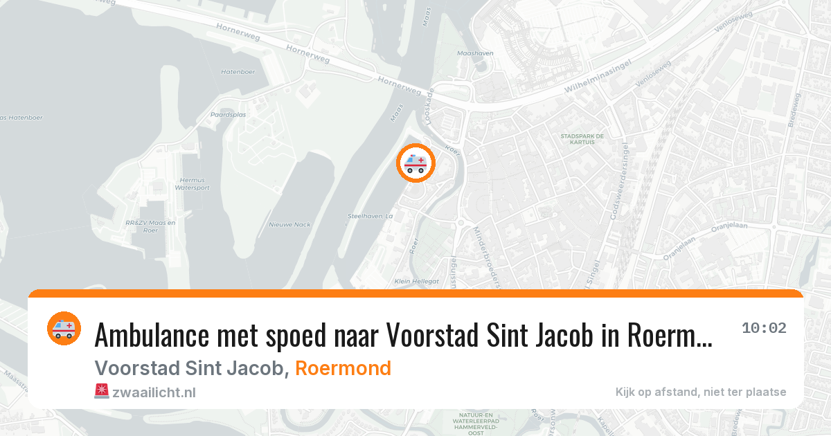 Ambulance met spoed naar Voorstad Sint Jacob in Roermond — 17 apr 2026