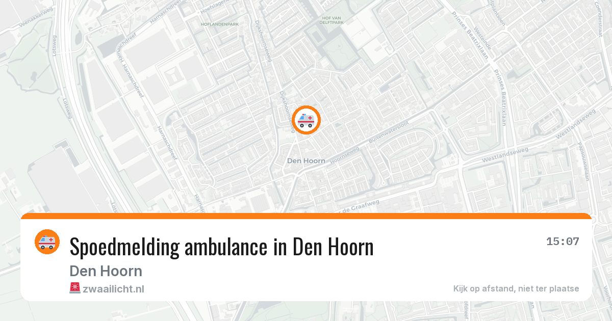 Spoedmelding ambulance in Den Hoorn — 7 apr 2026