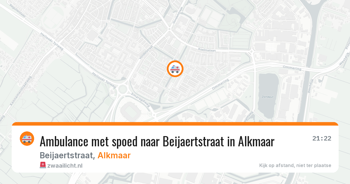 Ambulance met spoed naar Beijaertstraat in Alkmaar — 9 mei 2026