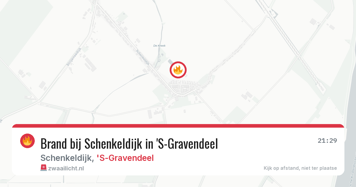 Brand bij Schenkeldijk in 'S-Gravendeel — 10 jul 2026