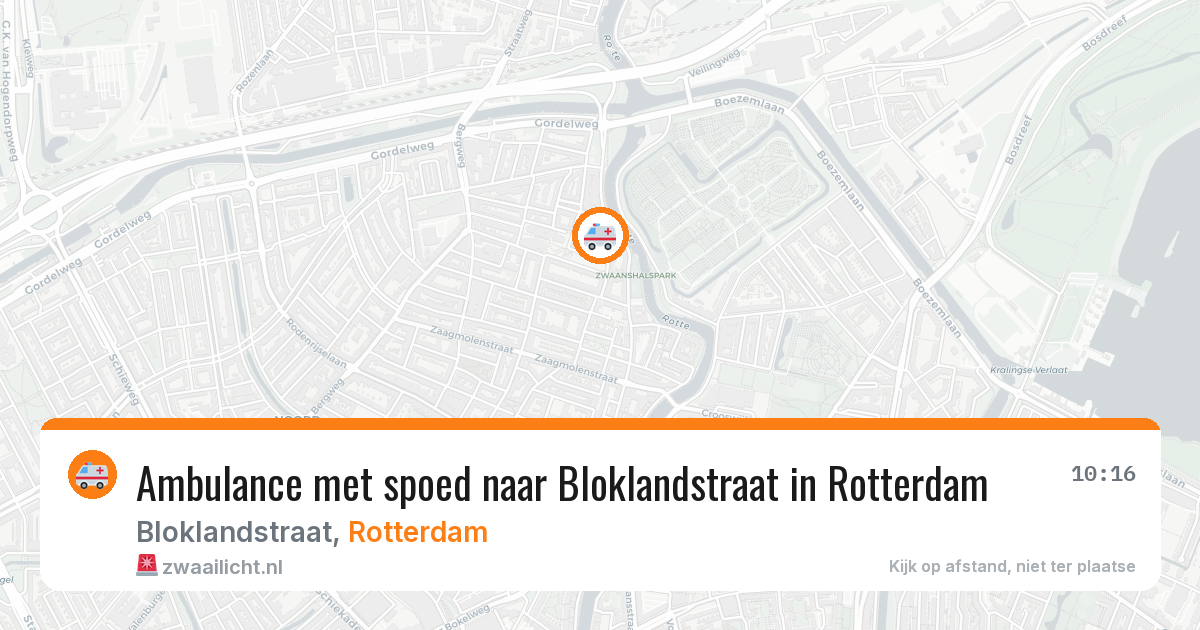 Ambulance met spoed naar Bloklandstraat in Rotterdam — 15 mrt 2026