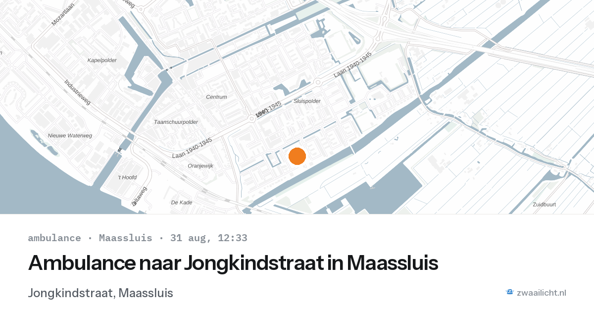 Ambulance naar Jongkindstraat in Maassluis — 31 aug 2026