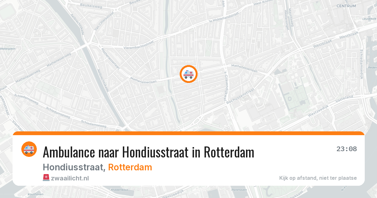 Ambulance naar Hondiusstraat in Rotterdam — 12 jun 2026
