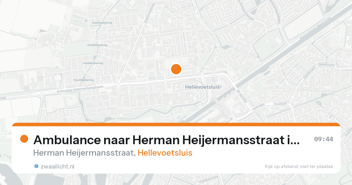 Ambulance naar Herman Heijermansstraat in Hellevoetsluis — 21 aug 2026