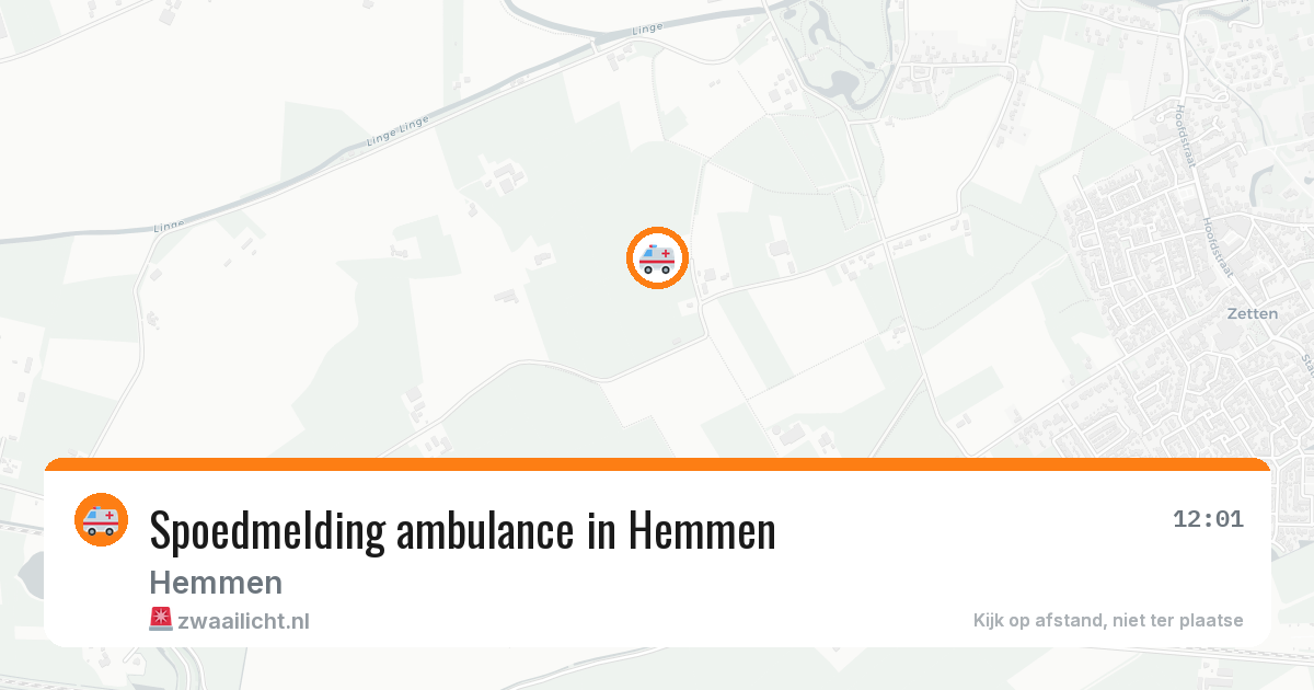 Spoedmelding ambulance in Hemmen — 8 aug 2026