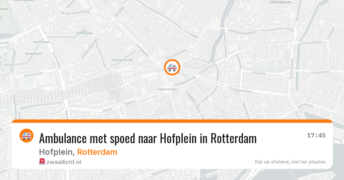 Ambulance met spoed naar Hofplein in Rotterdam — 10 jun 2026