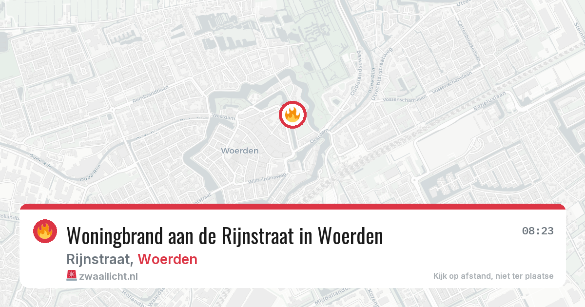 Woningbrand aan de Rijnstraat in Woerden — 27 jun 2026