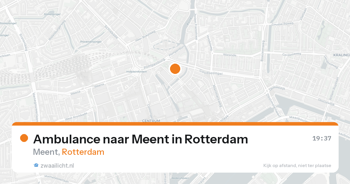 Ambulance naar Meent in Rotterdam — 17 aug 2026