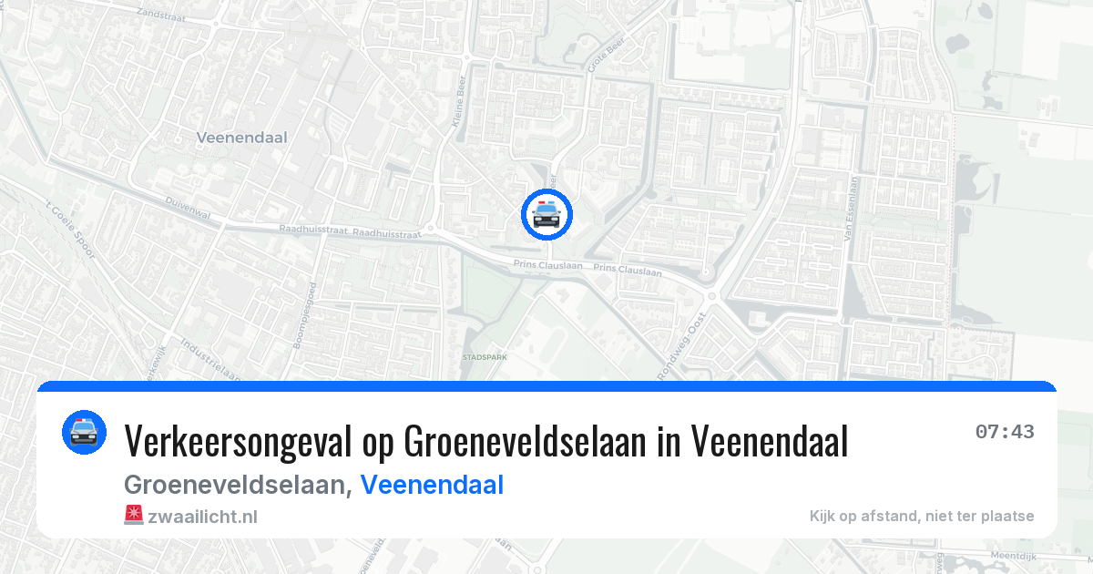 Verkeersongeval op Groeneveldselaan in Veenendaal — 16 apr 2026
