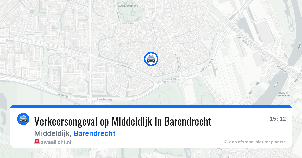 Verkeersongeval op Middeldijk in Barendrecht — 21 mrt 2026