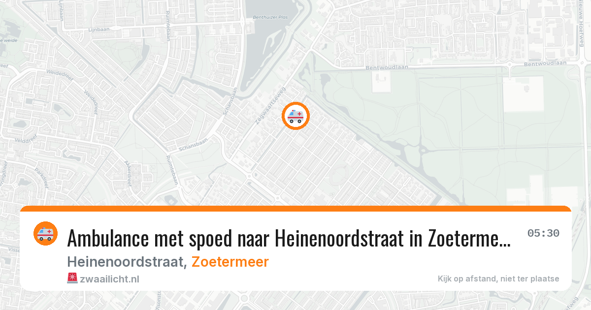 Ambulance met spoed naar Heinenoordstraat in Zoetermeer — 12 aug 2026