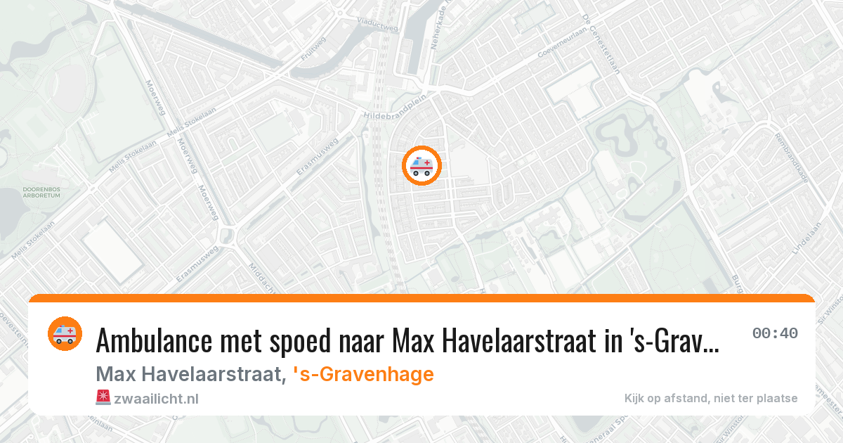 Ambulance met spoed naar Max Havelaarstraat in 's-Gravenhage — 22 jan 2026