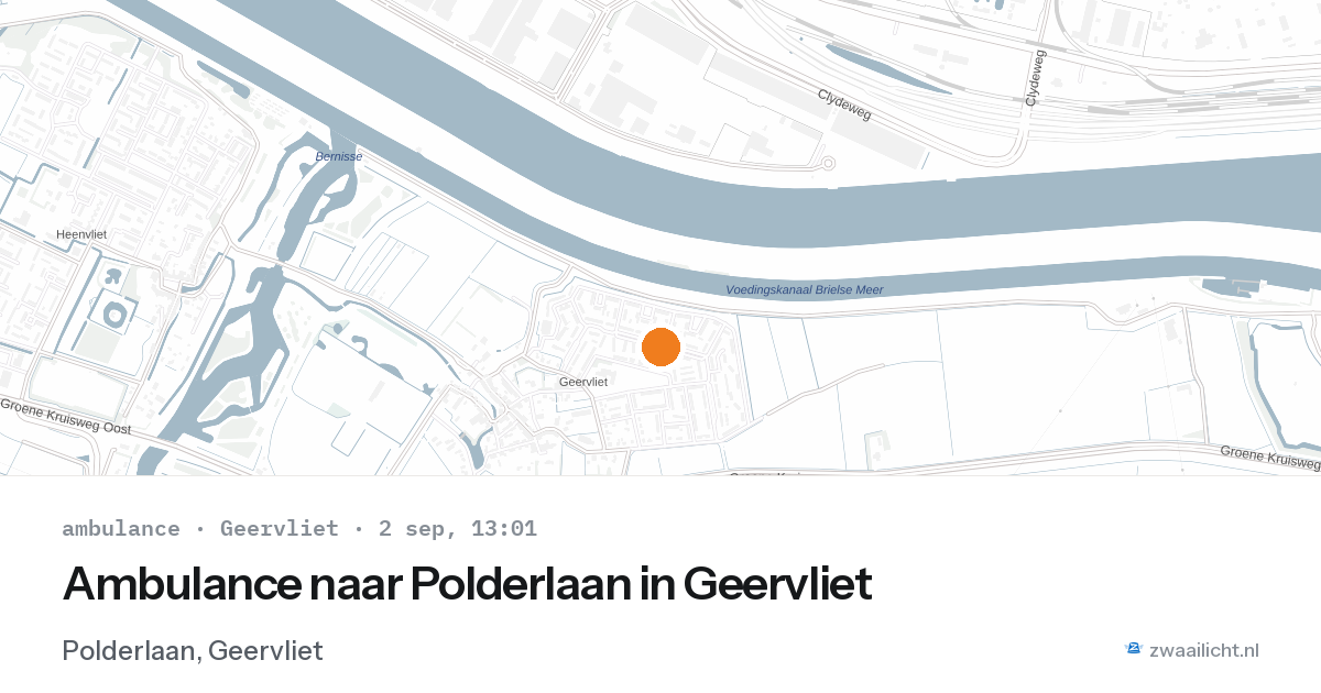 Ambulance naar Polderlaan in Geervliet — 2 sep 2026