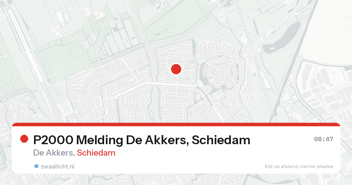 P2000 Melding De Akkers, Schiedam — 31 jan 2026