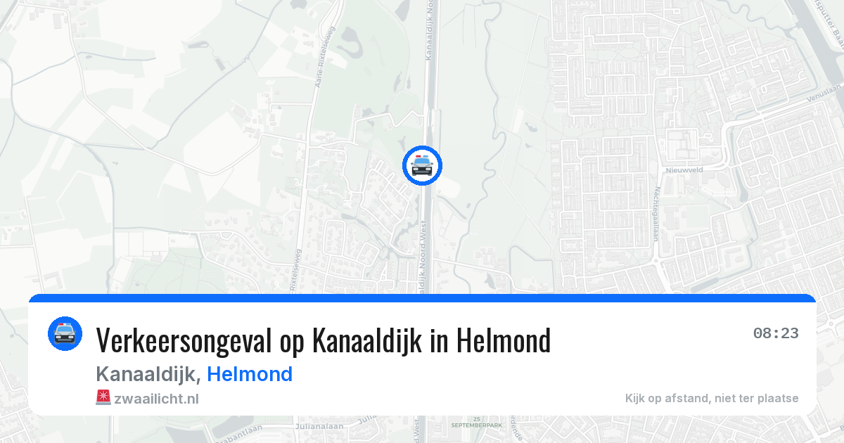 Verkeersongeval op Kanaaldijk in Helmond — 19 mrt 2026