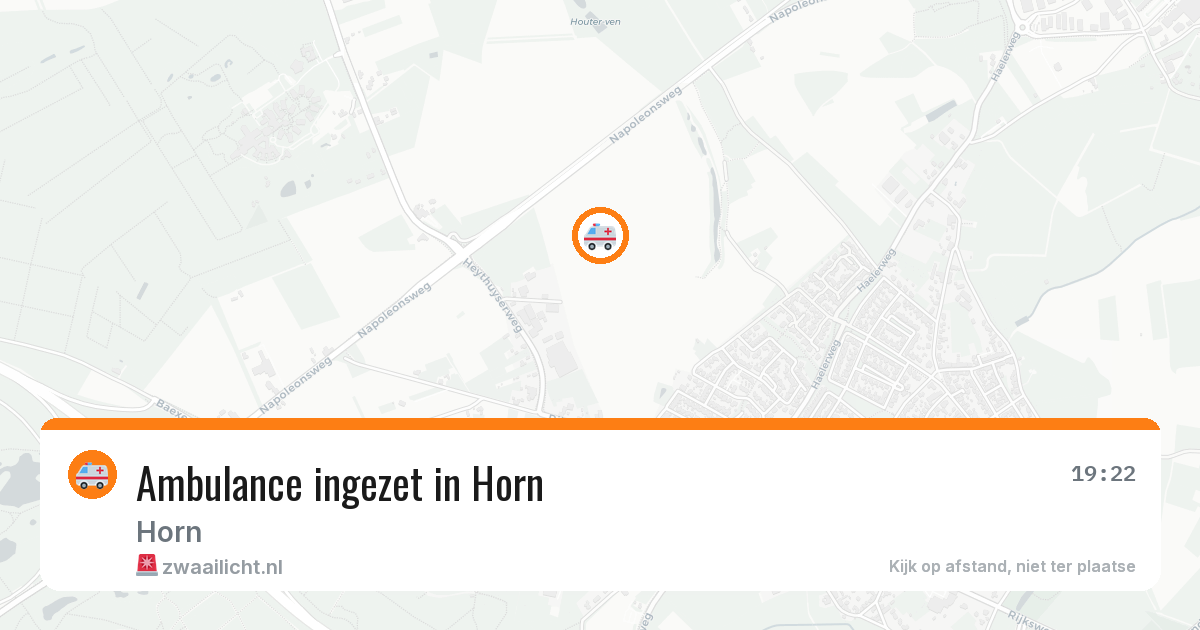 Ambulance ingezet in Horn — 12 aug 2026