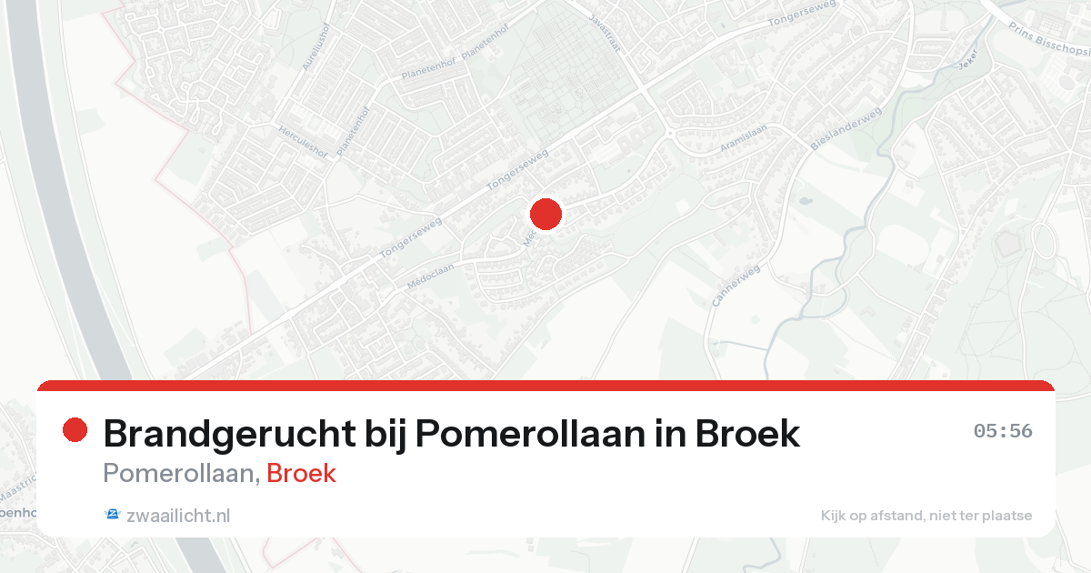 Brandgerucht bij Pomerollaan in Broek — 25 aug 2026