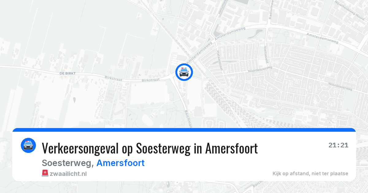 Verkeersongeval op Soesterweg in Amersfoort — 21 jun 2026