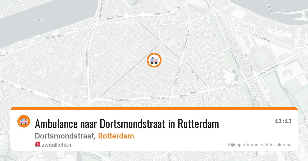 Ambulance naar Dortsmondstraat in Rotterdam — 10 aug 2026